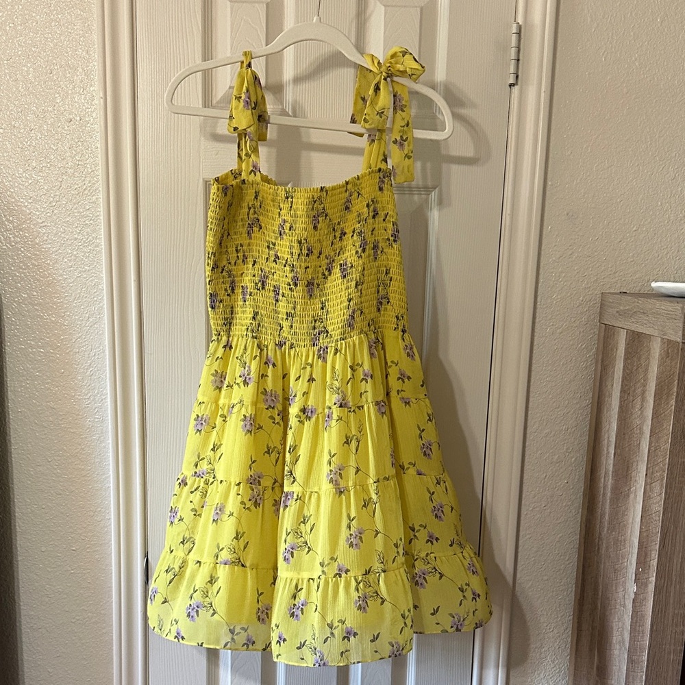 Gianni Bini Yellow and Purple Floral Kids Dress
